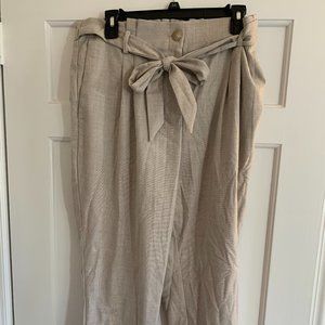 Petite Paperbag Pull On Slim Pants